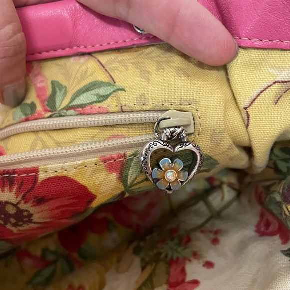 Brighton “JODI” Pink/Mauve Satchel/Tote Stitched Heart - Picture 3 of 12